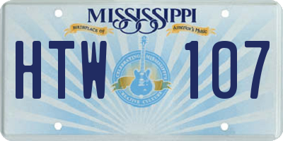 MS license plate HTW107