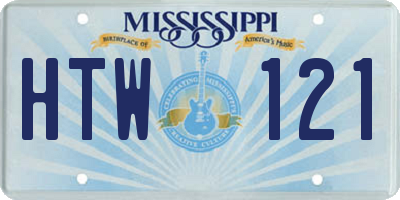 MS license plate HTW121