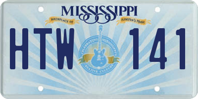 MS license plate HTW141