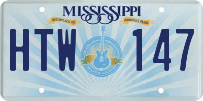 MS license plate HTW147