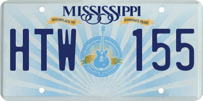 MS license plate HTW155
