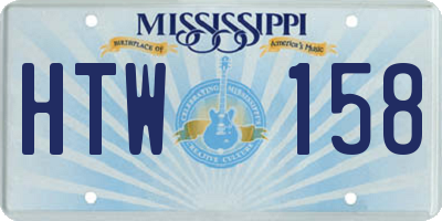 MS license plate HTW158