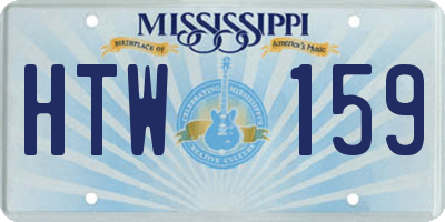 MS license plate HTW159