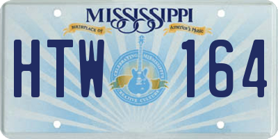 MS license plate HTW164