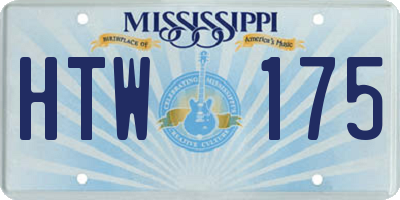 MS license plate HTW175