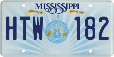MS license plate HTW182