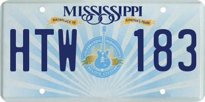 MS license plate HTW183