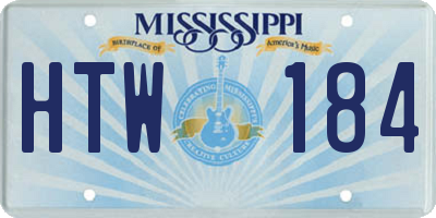 MS license plate HTW184