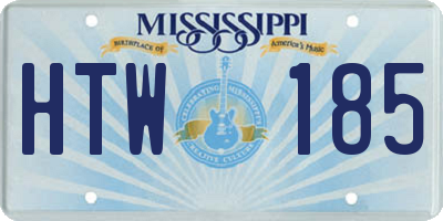MS license plate HTW185