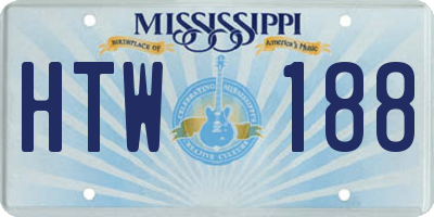 MS license plate HTW188