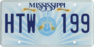 MS license plate HTW199