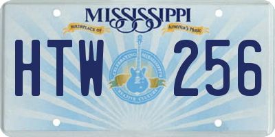 MS license plate HTW256