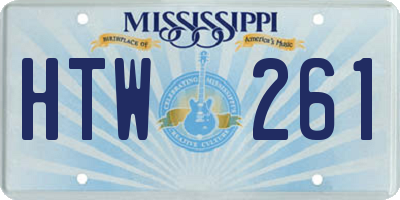 MS license plate HTW261
