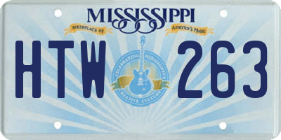MS license plate HTW263