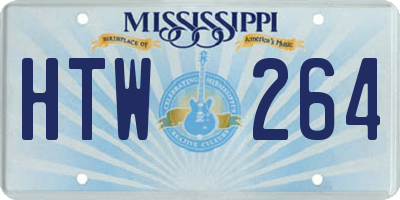 MS license plate HTW264