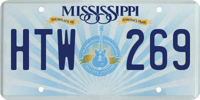 MS license plate HTW269