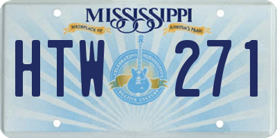 MS license plate HTW271