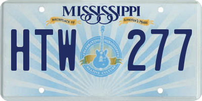 MS license plate HTW277