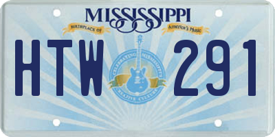 MS license plate HTW291