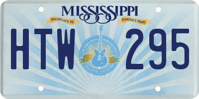 MS license plate HTW295