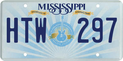 MS license plate HTW297