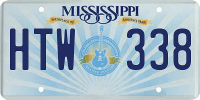 MS license plate HTW338