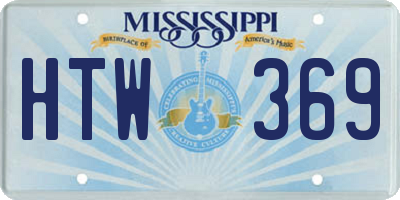 MS license plate HTW369