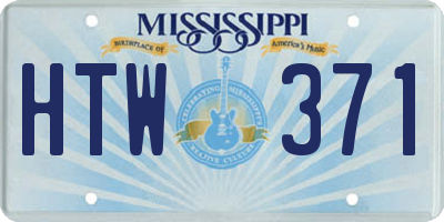 MS license plate HTW371