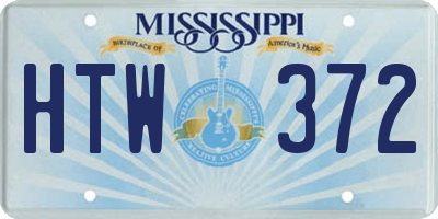 MS license plate HTW372