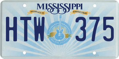 MS license plate HTW375