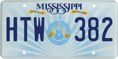 MS license plate HTW382