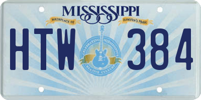 MS license plate HTW384