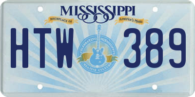 MS license plate HTW389