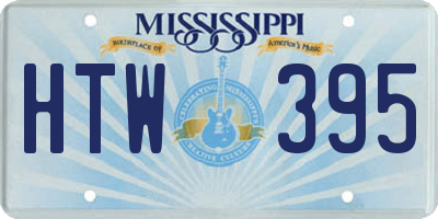 MS license plate HTW395
