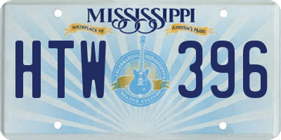 MS license plate HTW396