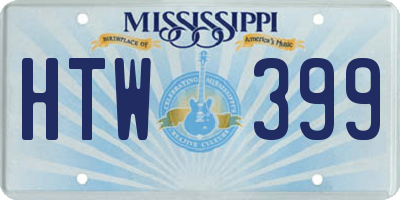 MS license plate HTW399