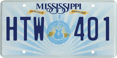 MS license plate HTW401
