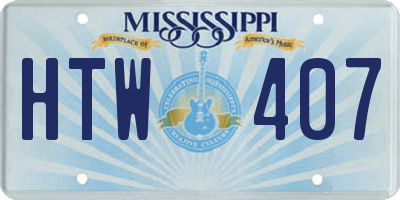 MS license plate HTW407