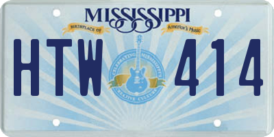 MS license plate HTW414
