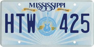 MS license plate HTW425