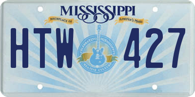 MS license plate HTW427