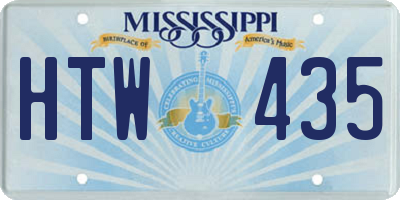 MS license plate HTW435