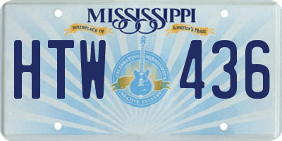 MS license plate HTW436
