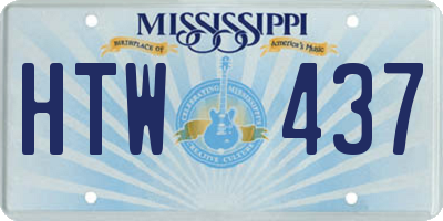 MS license plate HTW437