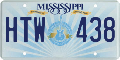 MS license plate HTW438