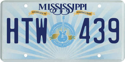 MS license plate HTW439