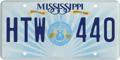 MS license plate HTW440
