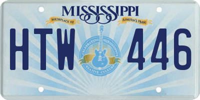 MS license plate HTW446