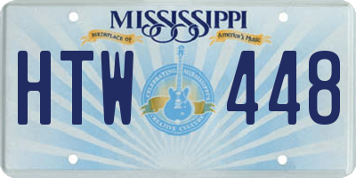 MS license plate HTW448