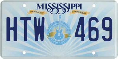 MS license plate HTW469